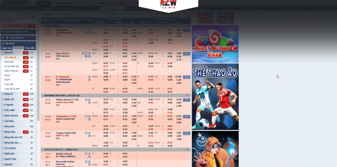 3in1Bet được xem là một trong những thương hiệu cá cược trực tuyến phổ biến và được ưa chuộng nhất tại thị trường Việt Nam.